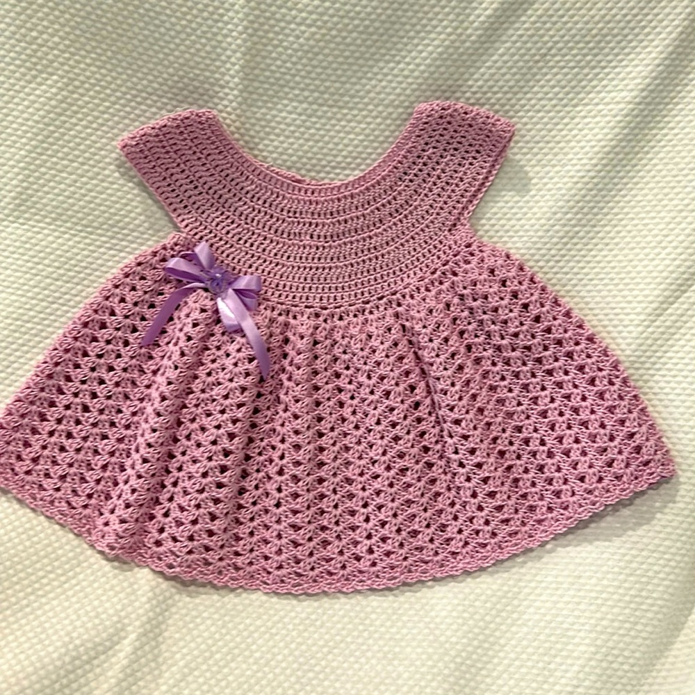Handmade Crochet Baby Dress